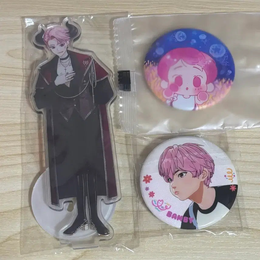 [BUNJANG] PlaYlist Bambi Bundle Set Acrylic Standee &amp; Can Badge / 플레이브 밤비 비공굿 일괄