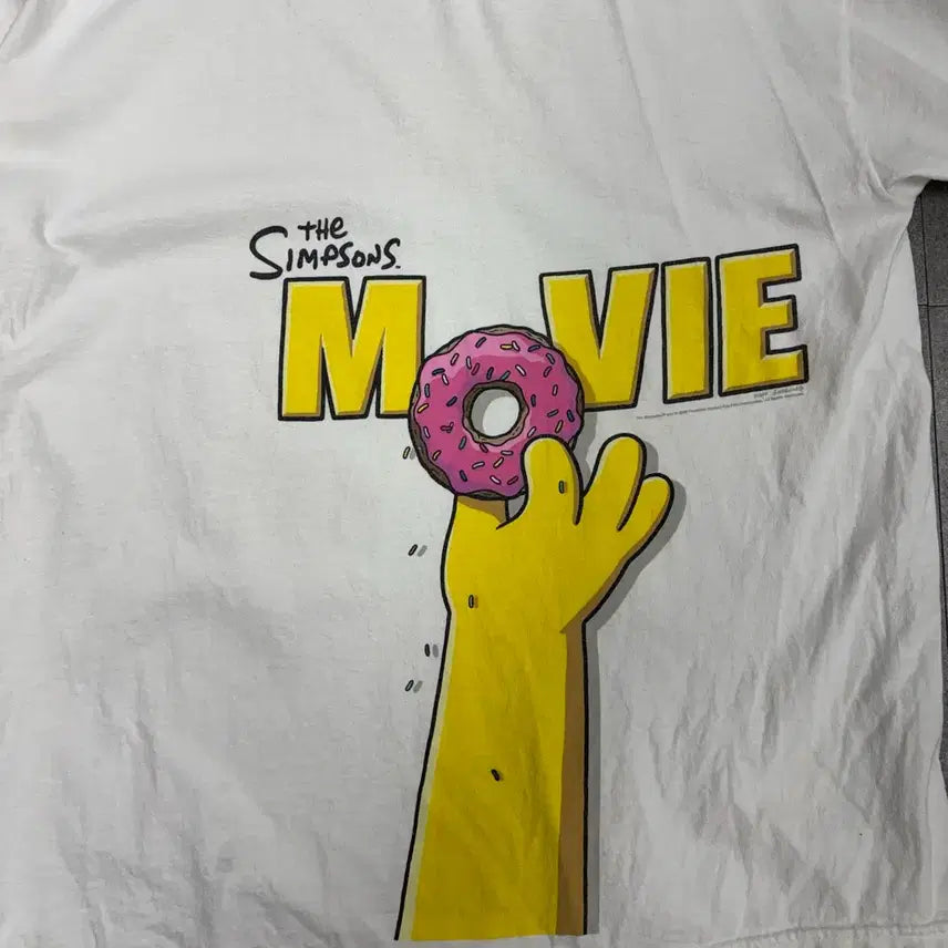 [BUNJANG] 00s Vintage Fruit of the Loom Simpsons Movie Promo T-Shirt XL / 00s 빈티지 Fruit of the Loom 심슨 티셔츠 XL