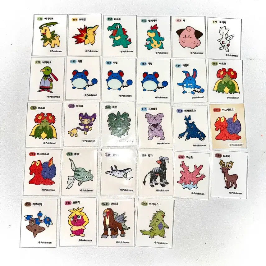 [BUNJANG] Pokemon Gen 1 &amp; 2 Stickers Collection / 포켓몬 1세대 2세대 빵 띠부띠부씰 모음