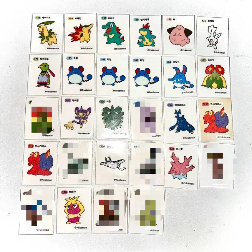 [BUNJANG] Pokemon Gen 1 &amp; 2 Stickers Collection / 포켓몬 1세대 2세대 빵 띠부띠부씰 모음