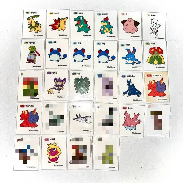 [BUNJANG] Pokemon Gen 1 &amp; 2 Stickers Collection / 포켓몬 1세대 2세대 빵 띠부띠부씰 모음