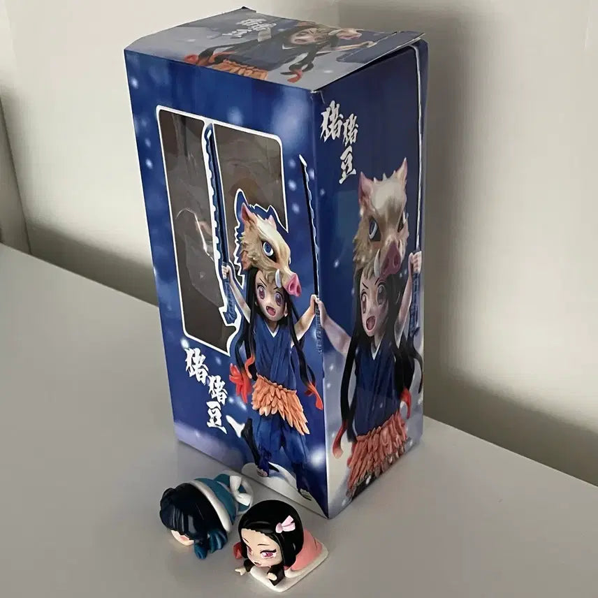 [BUNJANG] Demon Slayer Inosuke &amp; Nezuko Onemutan Gacha Figure Bundle Set / [일괄] 귀멸의칼날 귀칼 이노스케 네즈코 피규어 오네무탄 가챠