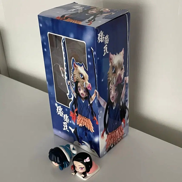 [BUNJANG] Demon Slayer Inosuke &amp; Nezuko Onemutan Gacha Figure Bundle Set / [일괄] 귀멸의칼날 귀칼 이노스케 네즈코 피규어 오네무탄 가챠
