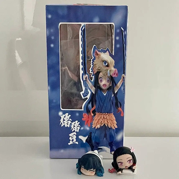 [BUNJANG] Demon Slayer Inosuke &amp; Nezuko Onemutan Gacha Figure Bundle Set / [일괄] 귀멸의칼날 귀칼 이노스케 네즈코 피규어 오네무탄 가챠