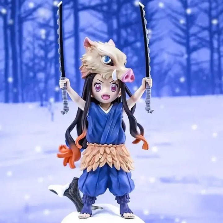[BUNJANG] Demon Slayer Inosuke &amp; Nezuko Onemutan Gacha Figure Bundle Set / [일괄] 귀멸의칼날 귀칼 이노스케 네즈코 피규어 오네무탄 가챠