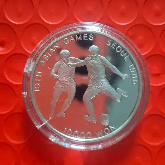 [BUNJANG] 1986 Seoul Asian Games Commemorative Football Silver Coin / 1986 서울 아시안게임 기념 축구은화