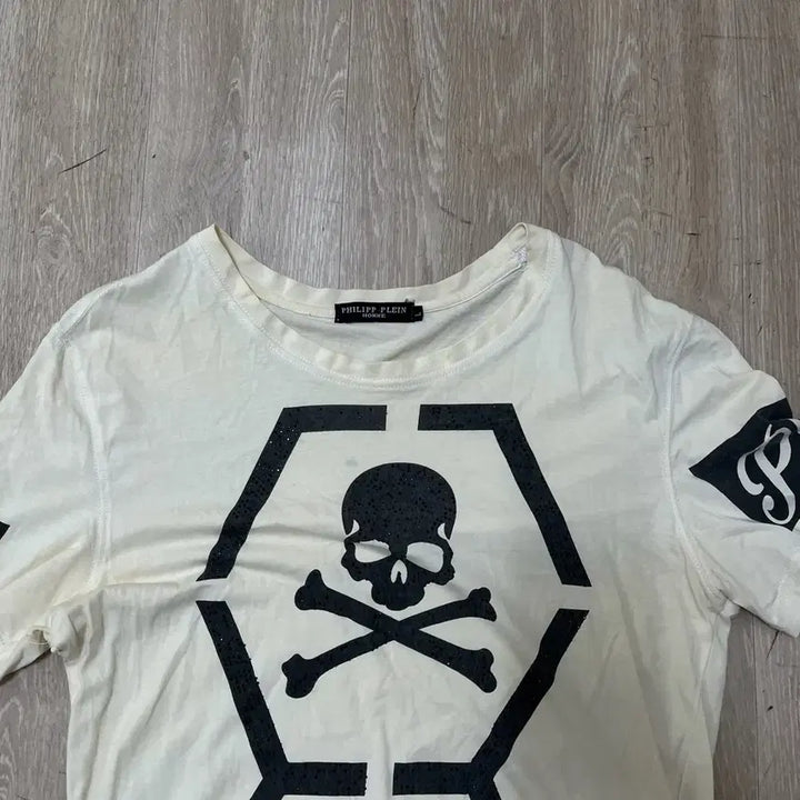 [SOLD OUT] 필립플레인 옴므 해골 프린팅 라운드 반팔티 L/100