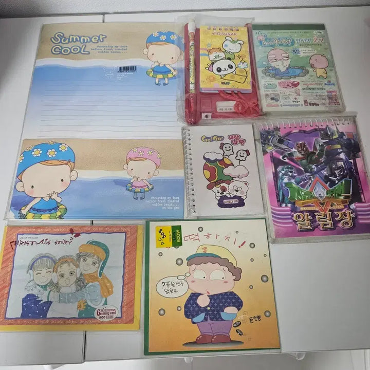 [BUNJANG] Vintage Stationery Stickers, Letter Paper, and 20 More Items Bundle Set (Sealed) / 고전문구 스티커 편지지 외 22종 미개봉 일괄판매