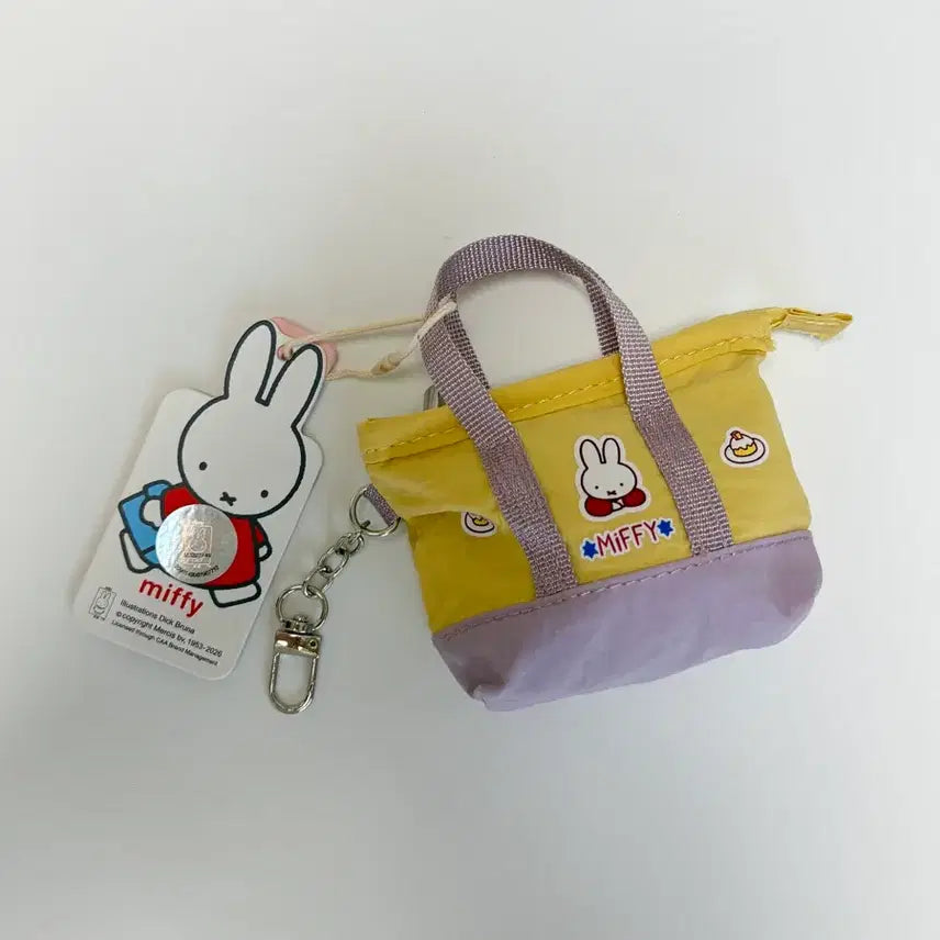 [BUNJANG] Miffy Authentic Mini Tote Bag Keyring Coin Pouch / 정품 미피 미니 토트백 키링 동전지갑 파우치