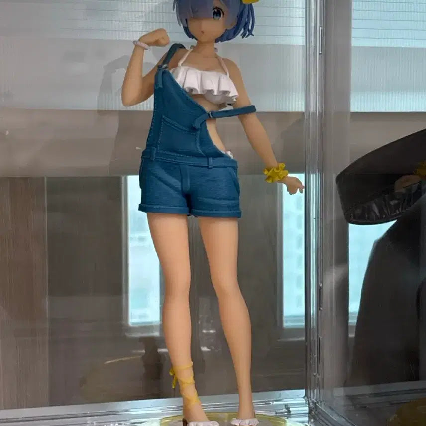 [BUNJANG] Re:Zero Ram Swimsuit Overalls Shorts Precious Figure / 리제로 렘 수영복 멜빵 반바지 프레셔스 피규어