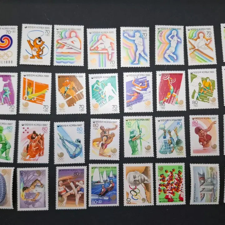 [BUNJANG] 1988 Seoul Olympics Commemorative Stamp Complete Set (32 Varieties) / 1988 서울 올림픽 기념 우표