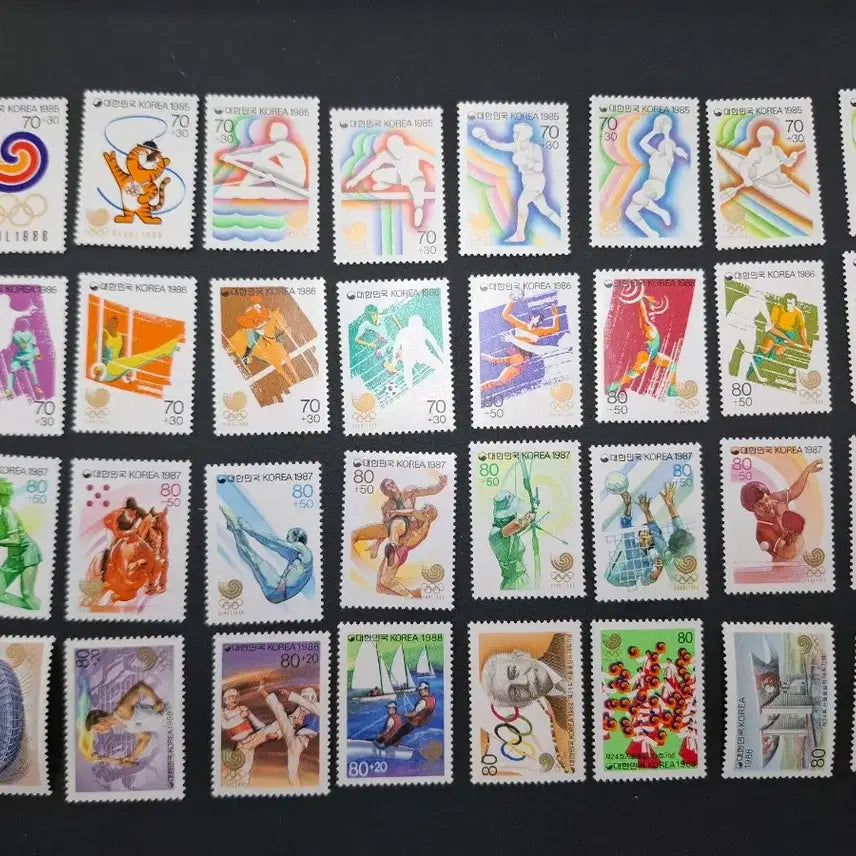 [BUNJANG] 1988 Seoul Olympics Commemorative Stamp Complete Set (32 Varieties) / 1988 서울 올림픽 기념 우표