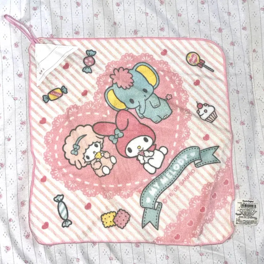 [BUNJANG] Sanrio My Melody Piano-chan Hand Towel (2008) / 고전 2008 마이멜로디 피아노짱 타월