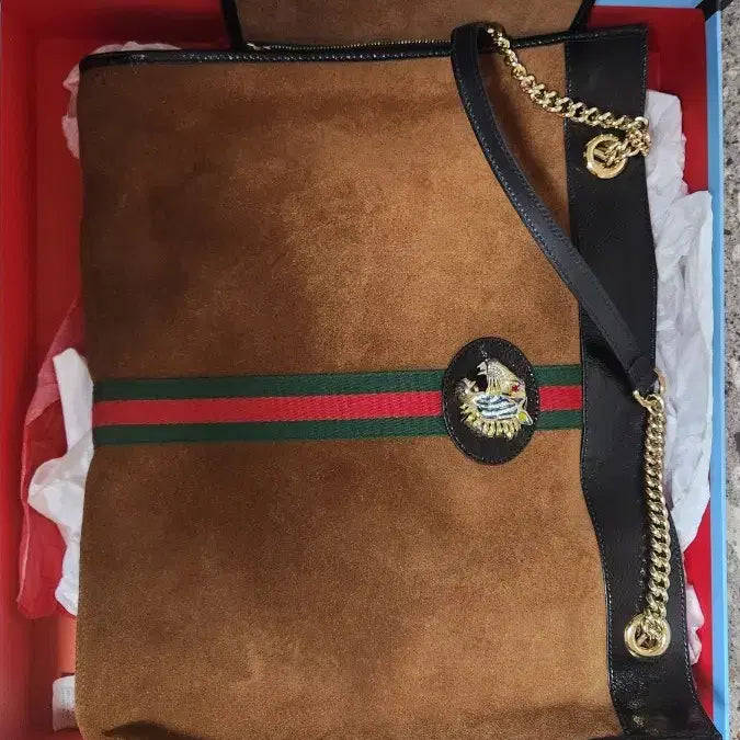 [BUNJANG] Gucci Rajah Suede Tote Bag Large / 구찌 라자 스웨이드  토트백 라지 팝니다