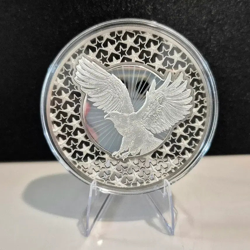 [BUNJANG] American Eagle 2oz Silver Coin (Limited Edition, Filigree &amp; Hologram) / 한정판) 아메리칸이글 필리그리 홀로그램 2온스 은화