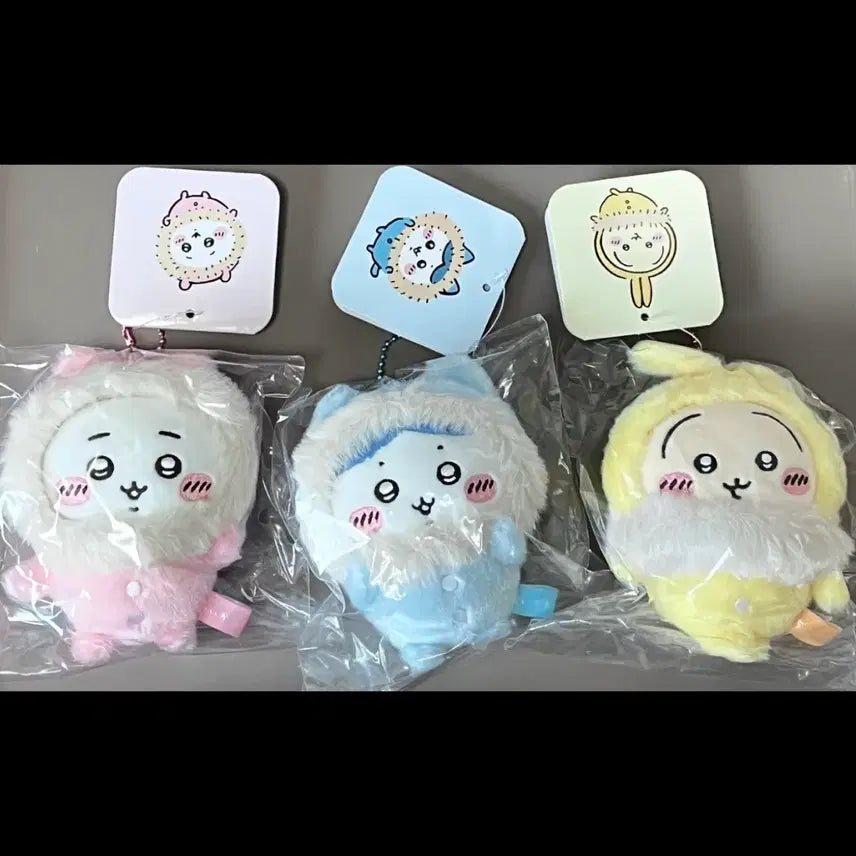 [BUNJANG] Chiikawa Hachiwara Usagi Fluffy Padded Pajama Mascot Plush Bundle Set / 일괄)치이카와 하치와레 우사기 후사후사 털패딩 털파자마 마스코트 인형