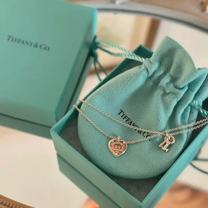 [BUNJANG] Tiffany &amp; Co. Return to Tiffany Heart &amp; Key Necklace Set / 티파니앤코 리턴투 하트 키 목걸이 세트