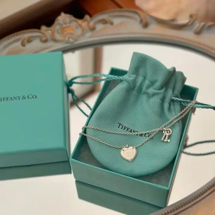 [BUNJANG] Tiffany &amp; Co. Return to Tiffany Heart &amp; Key Necklace Set / 티파니앤코 리턴투 하트 키 목걸이 세트