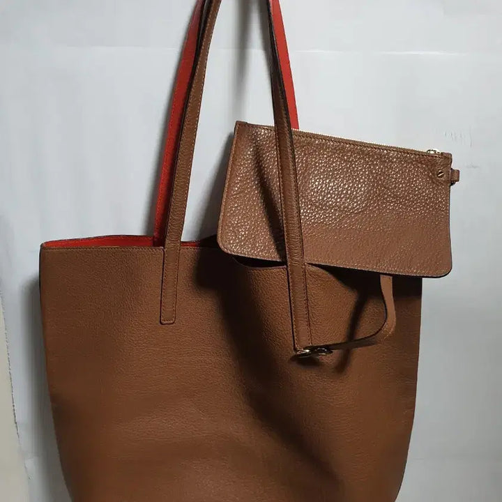 [BUNJANG] Reversible Natural Leather Tote Shoulder Shopper Bag Large / 리버서벌 Reversible 천연 가죽 토트, 숄드백, 쇼퍼백 Large