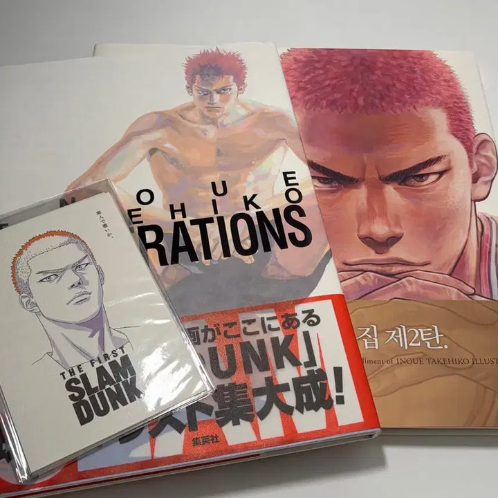 [BUNJANG] Takehiko Inoue Slam Dunk Illustration Artbook Vol. 1 &amp; 2 Bundle with Postcards &amp; CD / 슬램덩크 일러스트 화보집 1,2 일괄 + 엽서 + CD