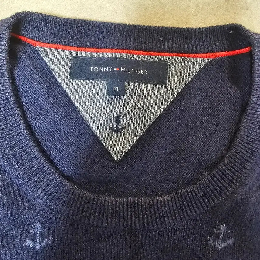 [BUNJANG] Tommy Hilfiger Anchor Pattern Knit Sweater M / 타미힐피거 앵커 패턴 니트 M
