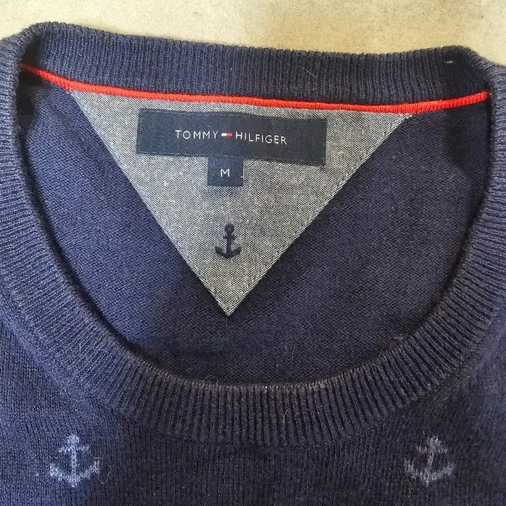 [BUNJANG] Tommy Hilfiger Anchor Pattern Knit Sweater M / 타미힐피거 앵커 패턴 니트 M