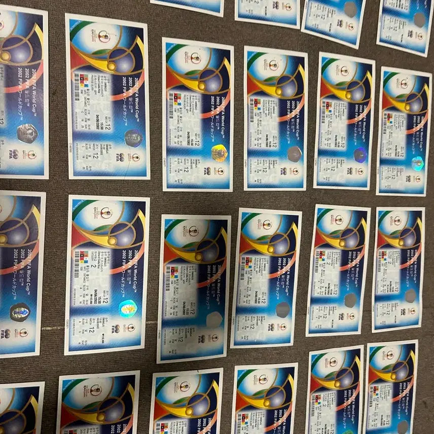 [BUNJANG] 2002 FIFA World Cup Unused Ticket Bundle (58 tickets) / 2002 월드컵 미사용 티켓 58장 일괄 판매 (인테리어/레트로 소품추천