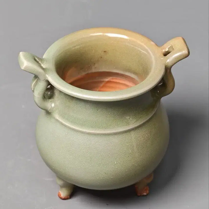 [BUNJANG] Late Ming Dynasty Celadon Tripod Incense Burner - Excavated Chinese Ceramic / [진품] 명말 용천요 청자 삼족향로 출토품 중국도자기 골동품 고미술품