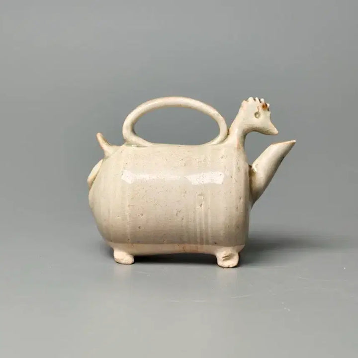 [BUNJANG] Song Dynasty Celadon Rooster-Headed Ewer (Excavated) / [진품] 송대 청자 계수형 사족 주자 주전자 출토품 중국도자기 골동품