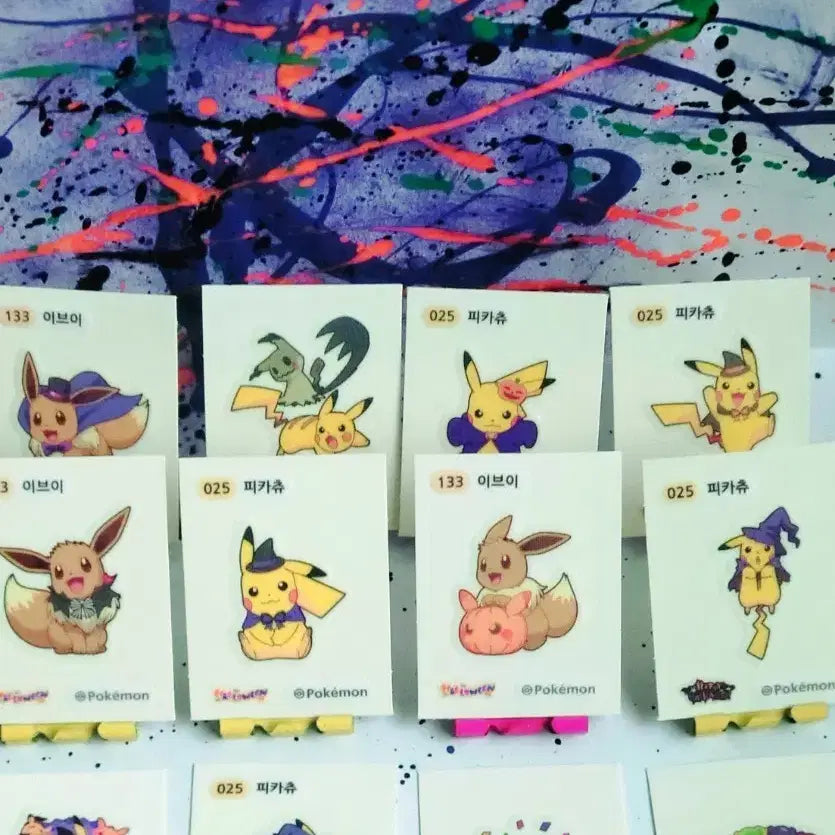 [BUNJANG] Limited Edition Halloween Pokémon Stickers 12-Piece Set / [S급] 한정판 할로윈 포켓몬 띠부씰 12장 세트