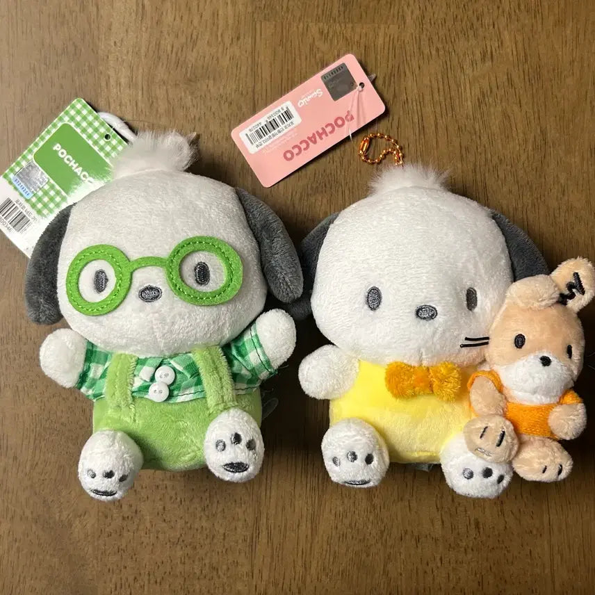 [BUNJANG] Pochacco Plush Keychain (Glasses/Bunny) / 포챠코 인형 키링(안경/토끼)