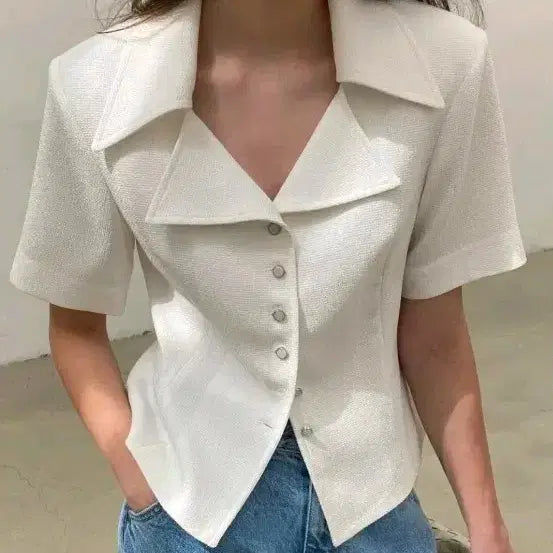 [BUNJANG] Dragonblues Summer White Short-Sleeve Jacket / 드래곤블루스 dragonblues 여름 자켓