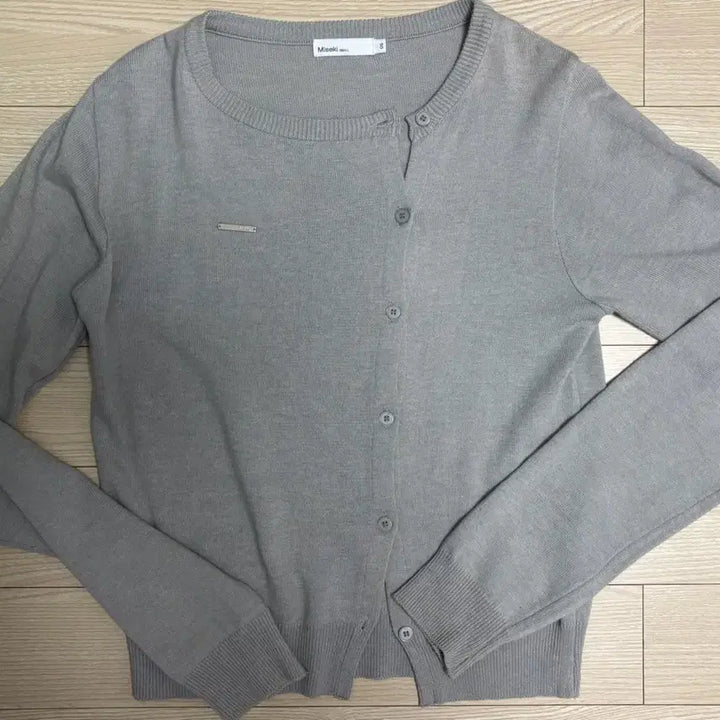 [BUNJANG] Miseki Seoul Unbalanced Knit Cardigan Grey / 미세키서울 Unbalanced knit cardigan GREY