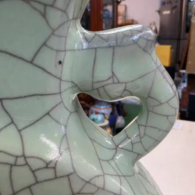 [BUNJANG] Song Dynasty Celadon Yi-type Meiping Vase / 송나라 고도자 진금 양이 포윌병 0520