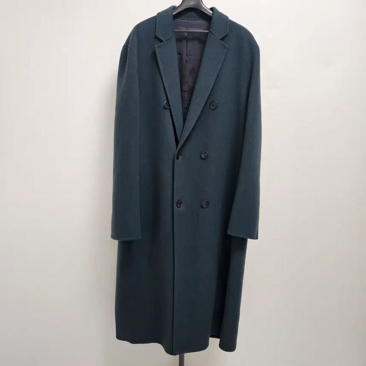[BUNJANG] TIME Cashmere Blend Double Long Coat Dark Green / [105] 타임 캐시미어 블랜드 더블 롱코트 다크그린