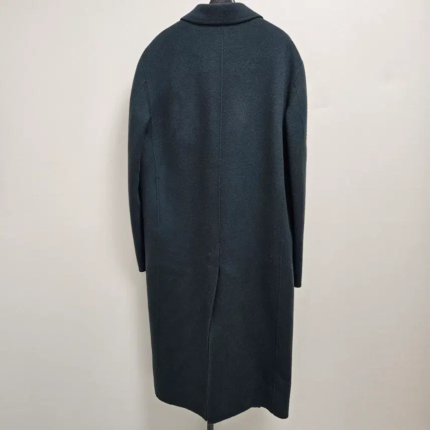 [BUNJANG] TIME Cashmere Blend Double Long Coat Dark Green / [105] 타임 캐시미어 블랜드 더블 롱코트 다크그린