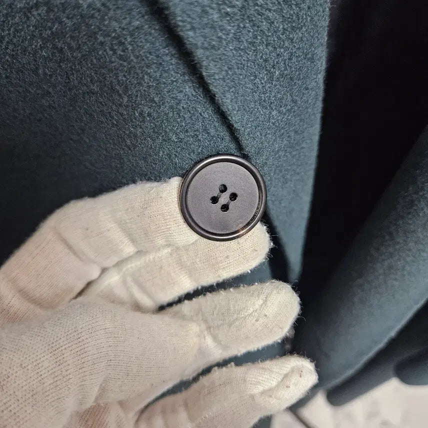 [BUNJANG] TIME Cashmere Blend Double Long Coat Dark Green / [105] 타임 캐시미어 블랜드 더블 롱코트 다크그린
