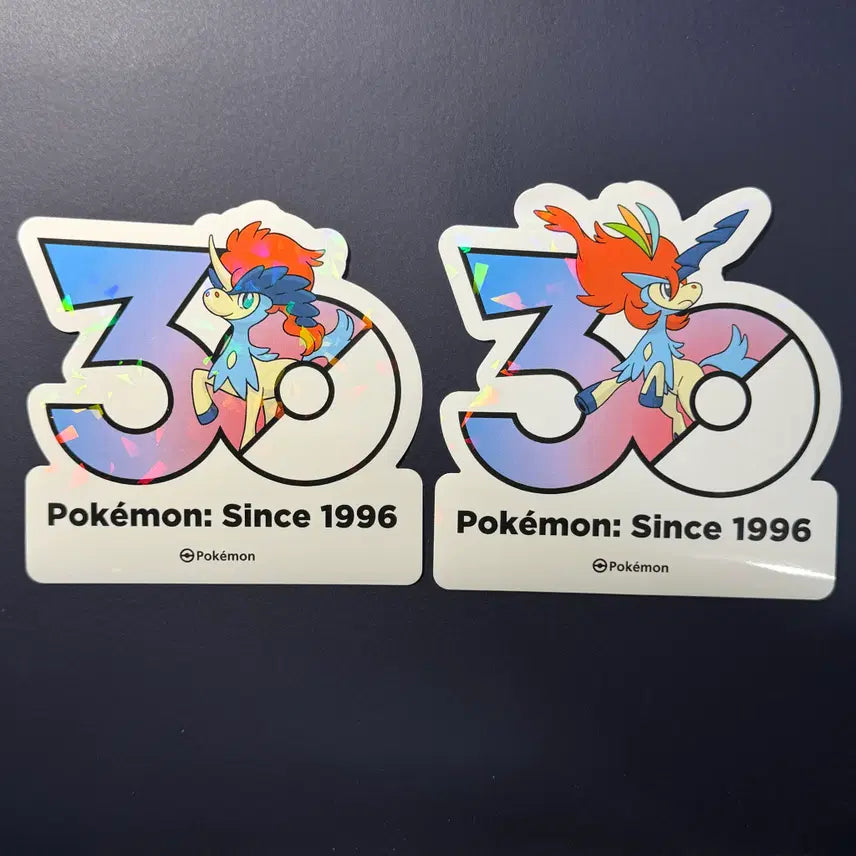 [BUNJANG] Pokemon 30th Anniversary Logo Sticker - Generation 5 Keldeo (Basic &amp; Resolute Form) / [한정판] 30주년 로고스티커 - 5세대 환상 &