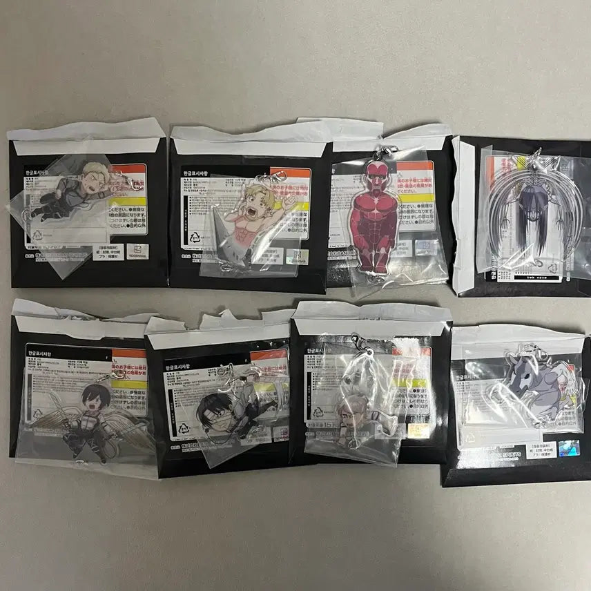 [BUNJANG] Attack on Titan Ichiban Kuji "Path of Resolve" Acrylic Keychain Full Set / 진격의거인 각자의결의 제일복권 F상 아크릴 키링 풀세트 전종 일괄