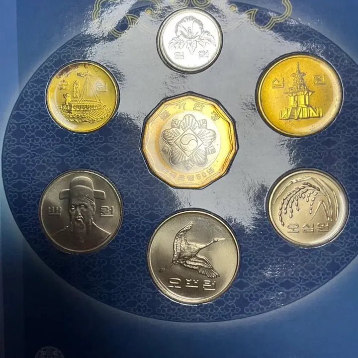 [BUNJANG] Bank of Korea 50th Anniversary Commemorative Coin Set 2000 Semi-Proof / 한국은행 50주년 기념주화 해외증정 2000년세미프루프