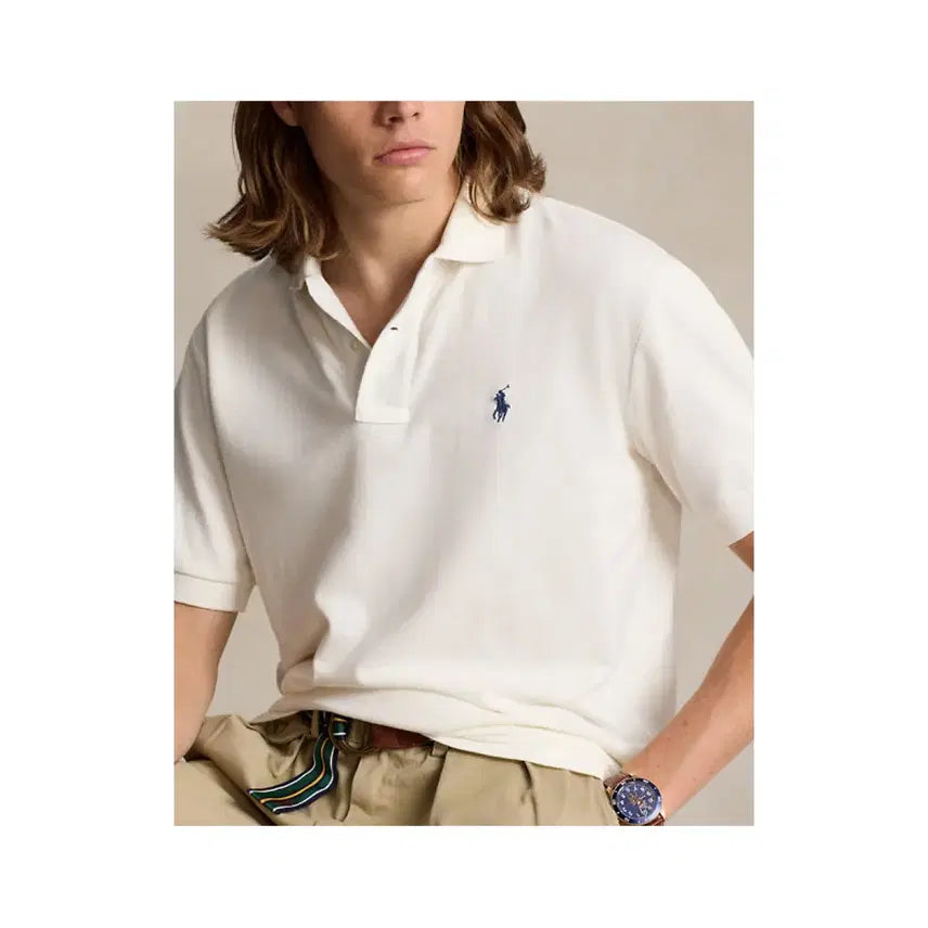[BUNJANG] Polo Ralph Lauren Original Fit Mesh Polo Shirt - White, Size M / [us] 폴로 랄프 로렌 오리지널 핏 메시 폴로 셔츠 m 화이트