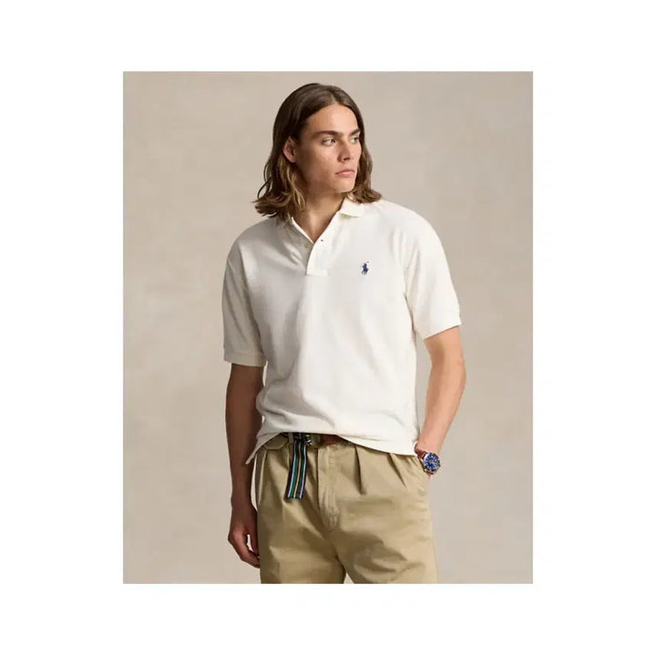 [BUNJANG] Polo Ralph Lauren Original Fit Mesh Polo Shirt - White, Size M / [us] 폴로 랄프 로렌 오리지널 핏 메시 폴로 셔츠 m 화이트