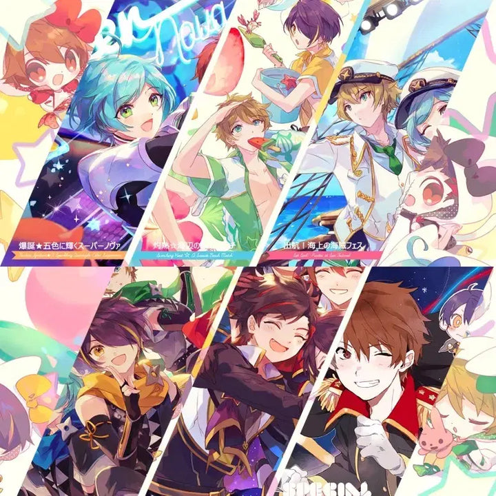 [BUNJANG] Ensemble Stars! Yusei Unit Illustrator Book Kanata Aoi, Hajime Shirogane Heart Can Badge Set / 앙스타 서코 유성대 일러북 카나타 하지메 하트 캔뱃지