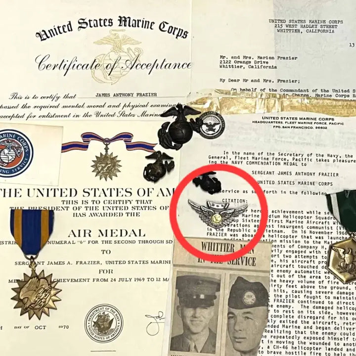 [BUNJANG] Vietnam War Original US Marine Corps Combat Aircrew Badge / (레어!) 베트남전 오리지널 미해병대 컴뱃 에어크루 뱃지