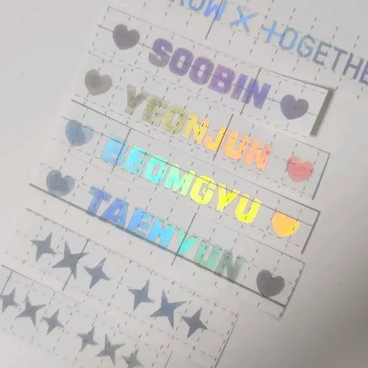 [BUNJANG] TXT Official Lightstick Sticker Set / 투바투 응원봉 스티커 판매