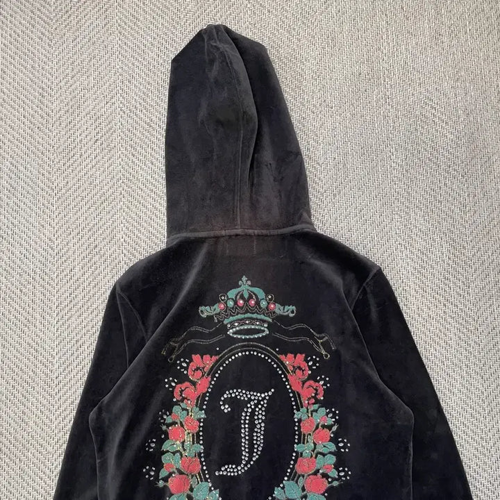 [BUNJANG] Vintage Juicy Couture Velour Zip-Up Hoodie / 빈티지 juicy couture 쥬시 꾸뛰르 벨루어 후드 집업