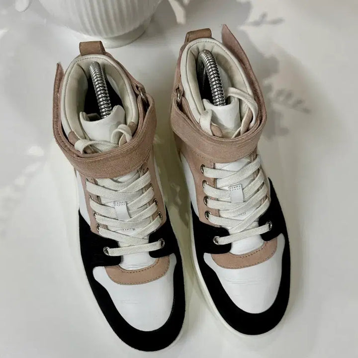 [BUNJANG] Hermès Leather Suede Trim Pink Sneakers Size 37 / 에르메스 핑크 스니커즈 가죽 스웨이드 트림 37