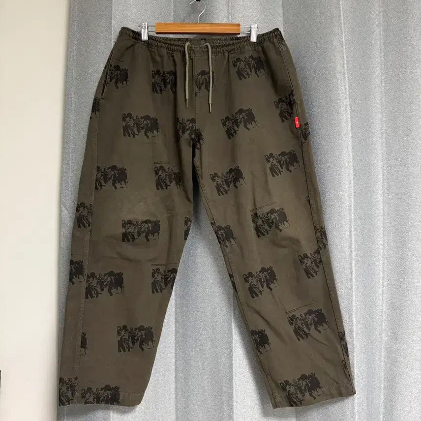 [BUNJANG] Ali Benzon 939 Banding Khaki Work Pants XL / 34-36 알리벤슨 939 밴딩 카키 워크 팬츠 치노 프린팅 XL