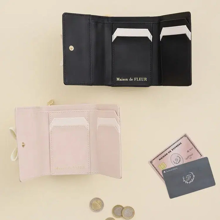 [BUNJANG] Maison de FLEUR Ribbon Charm Wallet / Maison de FLEUR 메종드플뢰르 F 참 리본 지갑