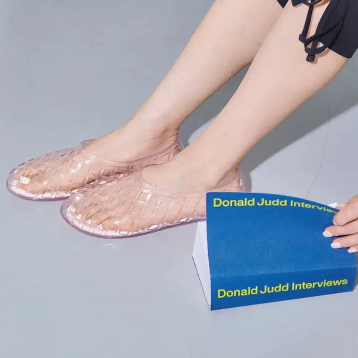 [BUNJANG] Taktroiime Jelly Sandals Flat Shoes / 타크트로이메 젤리 샌들 플랫슈즈
